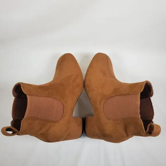 Cape Robbin Evita Brown Suede Ankle Boots Booties Size 6 - Picture 4 of 8